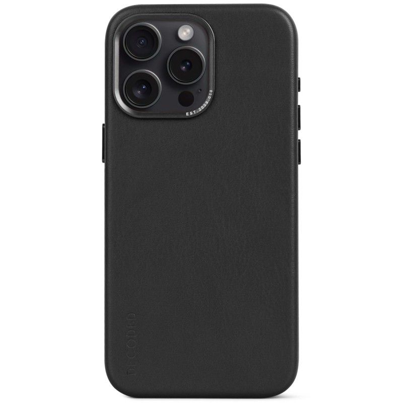 Decoded Leather Backcover für iPhone 15 Pro Max Black